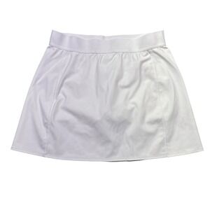 TnAction White Tennis Skirt Athletic Skort‎ Pleated Sporty Athleisure Size L